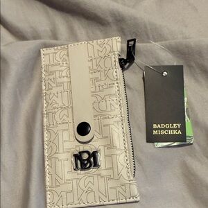 Badgley Mischka Cream Logo Wallet